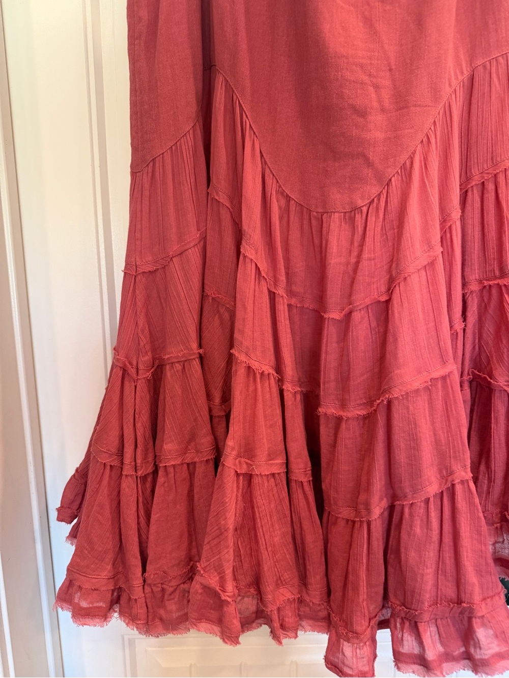 Free People Coral Tiered Maxi Skirt - Picture 3 of 7